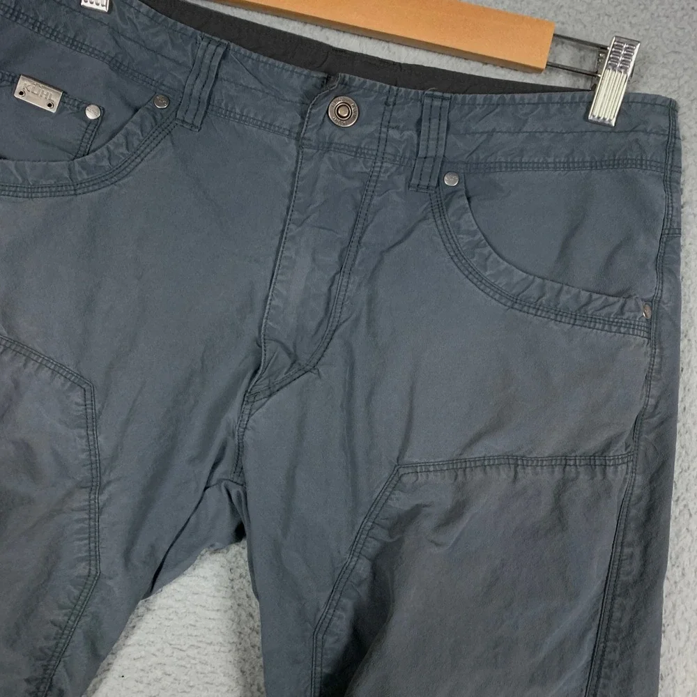 Kuhl The Outsider Pants Men's 32 x 32 Gray Waxed Canvas Hiking Technical Outdoor